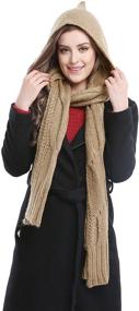 img 4 attached to Bellady Winter Pullover Hoodie Style2_Black Women's Accessories in Scarves & Wraps