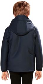 img 2 attached to SOLOCOTE Kids Waterproof Rubber Rain Jacket with Hood - Lined & Windproof for Boys/Girls