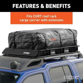 img 1 attached to 👜 Spacious and Convenient: CURT 18221 Extended Roof Rack Cargo Bag for All Your Travel Essentials