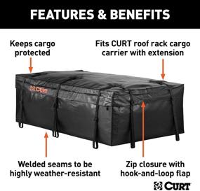 img 2 attached to 👜 Spacious and Convenient: CURT 18221 Extended Roof Rack Cargo Bag for All Your Travel Essentials