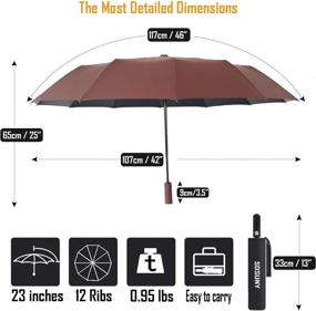 img 3 attached to Waterproof Resistant Windproof Purple_46 _12Ribs_Promo Price Umbrellas and Folding Umbrellas
