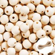 🔨 500pcs 20mm unfinished wood beads for crafts, decoration, and diy jewelry making – natural wood, home & holiday decor logo