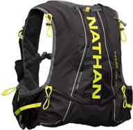 🏃 nathan men's hydration pack & running vest – vaporair 7l capacity with 2.0 l water bladder, hydration backpack (black/charcoal/nuclear yellow, xs-m) logo