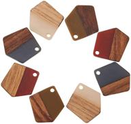 🌳 airssory walnut wood pendants - vintage resin geometric charms for jewelry making logo