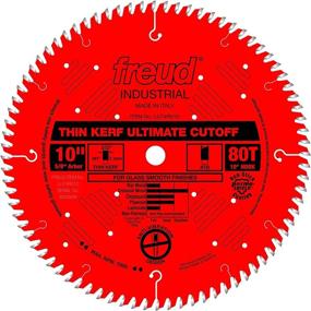 img 1 attached to Freud 10-inch x 80T Thin Kerf High Performance Cut-Off Blade (LU74R010)