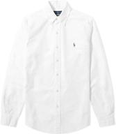 👔 timeless style: classic oxford longsleeve buttondown shirt in classic white for men logo