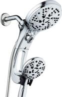 🚿 dream spa high pressure 3-way rain & handheld shower head combo - easy reach diverter switch, adjustable extension arm, 72 inch stainless steel hose - all chrome finish logo