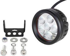 img 1 attached to 🚛 Lightronic 3.5" Круглый 18W 6000K Холодно-белый LED противотуманный фонарь и фары для бездорожья/фонари заднего хода/фонари света дневного хода - Очень яркий промышленный свет с шириной 30° в режиме половодья, класс защиты IP69 (2 штуки)