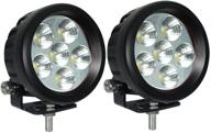 🚛 lightronic 3.5" круглый 18w 6000k холодно-белый led противотуманный фонарь и фары для бездорожья/фонари заднего хода/фонари света дневного хода - очень яркий промышленный свет с шириной 30° в режиме половодья, класс защиты ip69 (2 штуки) логотип