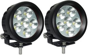 img 4 attached to 🚛 Lightronic 3.5" Круглый 18W 6000K Холодно-белый LED противотуманный фонарь и фары для бездорожья/фонари заднего хода/фонари света дневного хода - Очень яркий промышленный свет с шириной 30° в режиме половодья, класс защиты IP69 (2 штуки)