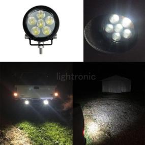 img 2 attached to 🚛 Lightronic 3.5" Круглый 18W 6000K Холодно-белый LED противотуманный фонарь и фары для бездорожья/фонари заднего хода/фонари света дневного хода - Очень яркий промышленный свет с шириной 30° в режиме половодья, класс защиты IP69 (2 штуки)