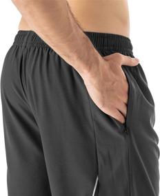 img 3 attached to 🩳 HMIYA Men's Quick Dry Sports Shorts with Zip Pockets for Workout Running Training