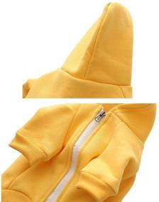 img 1 attached to Meioro Hooded Dog Clothes - Cozy Cotton Zip-Up Sweater Coat for French Bulldogs & Pugs