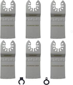 img 4 attached to HEMUNC 6PCS Oscillating Diamond Saw Blades - Grout Removal, Flush Cut - Compatible with Dewalt, Bosch, Dremel, Rockwell, Makita, Fein Multimaster, Milwaukee, and More