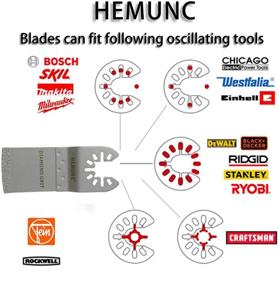 img 2 attached to HEMUNC 6PCS Oscillating Diamond Saw Blades - Grout Removal, Flush Cut - Compatible with Dewalt, Bosch, Dremel, Rockwell, Makita, Fein Multimaster, Milwaukee, and More