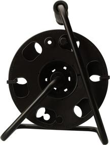 img 4 attached to Woods 22849 Metal Extension Cord Reel Stand: Black Heavy Duty Design, Snap Together for Durability. Holds up to 100ft, 14/3 Gauge Cord.