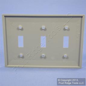 img 1 attached to Leviton 80711 GY 3 Gang Toggle Wallplate