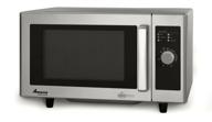 🔥 amana rms10ds stainless steel light-duty commercial microwave oven - 1000 watts, 120v with dial timer логотип