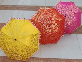 img 3 attached to 🌂 Exquisite Handcrafted Decorative Umbrellas from Worldoftextile: Embrace Elegance and Style