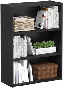 img 4 attached to 📚 FURINNO Pasir Open Shelf: 3-Tier Americano Storage Solution