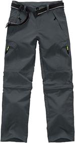 img 3 attached to 👖 Asphyxiated Boys Cargo Pants - Kids' Casual Outdoor Quick Dry Waterproof Hiking Climbing Convertible Trousers