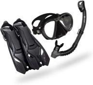 🤿 cobalt hamoa snorkel set: premium two window mask, anti-fog, dry top snorkel, and adjustable fins for snorkeling & scuba diving logo