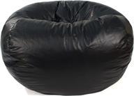 🥇 stylish gold medal small 105&#34; black faux leather vinyl bean bag - ultimate comfort and modern design logo