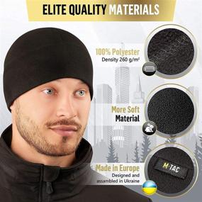 img 3 attached to M-Tac Elite Fleece Watch Cap - Tactical Military Beanie Hat Winter Skull Cap