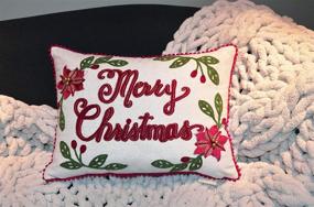 img 2 attached to 🎄 Wahdland Christmas Decorative Pillow Covers 14 x 20 Inch (35x50cm) – Soft Pillowslip Cushion Cases with Merry Christmas Pattern (NO Pillow Inserts) – Ideal for Farmhouse Home Décor