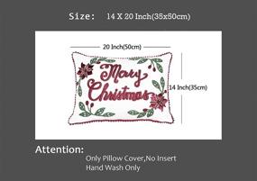 img 3 attached to 🎄 Wahdland Christmas Decorative Pillow Covers 14 x 20 Inch (35x50cm) – Soft Pillowslip Cushion Cases with Merry Christmas Pattern (NO Pillow Inserts) – Ideal for Farmhouse Home Décor