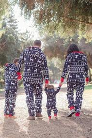 img 1 attached to 🧥 Cozy Blue Fair Isle Jumpsuit by Tipsy Elves: Ugly Christmas Sweater-Inspired Attire for Men and Women