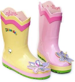 img 4 attached to 🌸 Kidorable Lotus Flower Yellow and Pink Rain Boot: Stylish Natural Rubber Protection for Kids