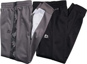 img 3 attached to RBX Boys' Sweatpants – Set of 🏻 4 Active Tricot Warm-Up Jogger Track Pants (Size: 5-20)