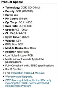 img 2 attached to OWC 1333МГц PC3 10600 SO DIMM 204 пин-контактный