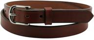 plain harness leather belt brown logo