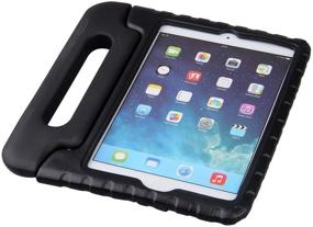 img 1 attached to 📱 TRELC Convertible Handle Stand Case for Apple iPad Mini / 2 / 1 - Black: Ultimate Protection and Versatile Accessibility