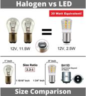 srrb performance 12v ac/dc ba15d led replacement light bulb for rv, camper, trailer (4 pack, natural white) logo