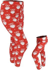 img 3 attached to Girls Christmas Matching Family Leggings