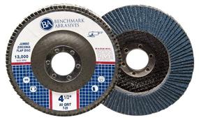 img 2 attached to 🔪 10 Pack of 4.5" x 7/8" Premium High Density Jumbo Zirconia Type 29 Flap Disc, 80 Grit - Improved SEO