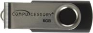 🔒 black password protected usb flash drives by compucessory ccs26466 logo