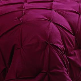 img 2 attached to Enhance Your Bedroom Décor with Avondale Manor 7-Piece Venice Pinch Pleat Comforter Set in Queen Size - Captivating Red Shade