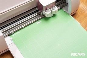 img 2 attached to 🔪 Nicapa 12x12 Inch Standard Grip Cutting Mat 3 Pack for Cricut Maker 3, Maker, Explore 3, Air 2, Air, One - Standard Adhesive Sticky Green Quilting Replacement Cut Mats