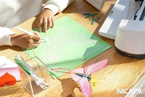 img 1 attached to 🔪 Nicapa 12x12 Inch Standard Grip Cutting Mat 3 Pack for Cricut Maker 3, Maker, Explore 3, Air 2, Air, One - Standard Adhesive Sticky Green Quilting Replacement Cut Mats