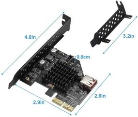 img 1 attached to BEYIMEI USB 3.1 Front Type-E Expansion Card PCI-E 2X Interface | USB 3.1 GEN2 10Gbps Type-E 20PIN Expansion Card for Desktop PCs (ASM3142)