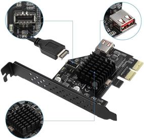 img 2 attached to BEYIMEI USB 3.1 Front Type-E Expansion Card PCI-E 2X Interface | USB 3.1 GEN2 10Gbps Type-E 20PIN Expansion Card for Desktop PCs (ASM3142)