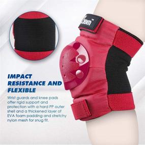 img 2 attached to 🛹 JBM Adult/Child Full Protective Gear: Knee Pads, Elbow Pads, and Wrist Guards for Skateboarding, Inline Riding, Scooter, and Roller Skating Beginners