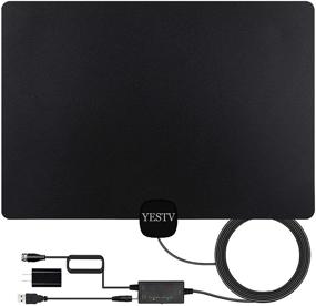 img 4 attached to 📺 Indoor TV Antenna - Amplified HD Digital TV Antenna with 200-Mile Range Signal Booster for 4K 1080p HDTV, Smart, and Old TVs - Includes 17ft Coax Cable TV Antennas