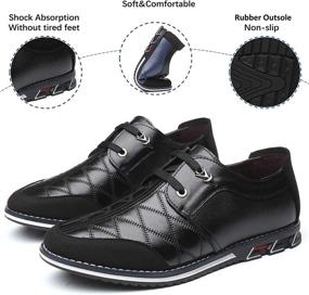 img 1 attached to 👞 Men's Outdoor Leather Loafers: Breathable Business Shoes in Loafers & Slip-Ons