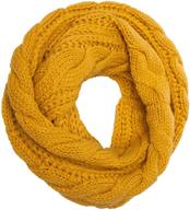 soft thick ribbed knit winter women's infinity circle loop scarf for enhancing online visibility logo