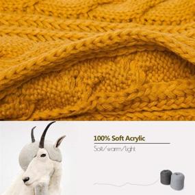 img 3 attached to Soft Thick Ribbed Knit Winter Women's Infinity Circle Loop Scarf for Enhancing Online Visibility